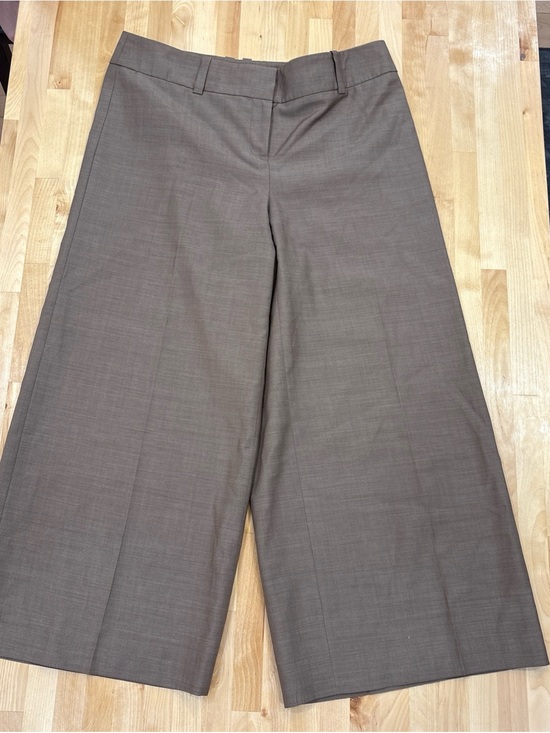 LOFT Pants - LOFT Wide-Leg Crop Dress Pants in Brown Taupe